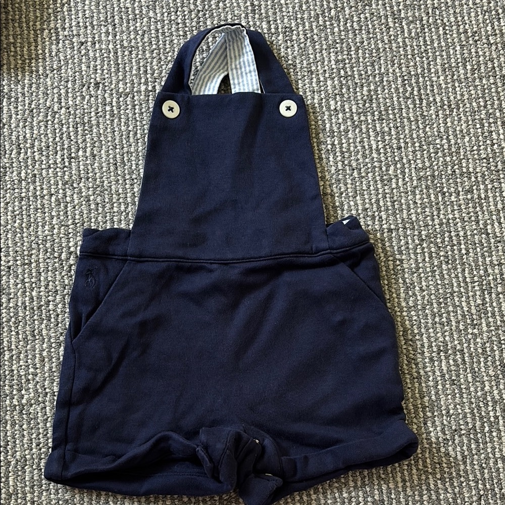 Ralph Lauren Blue Overalls Classic Cotton Design
